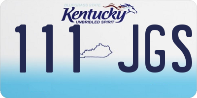 KY license plate 111JGS