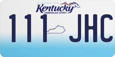KY license plate 111JHC
