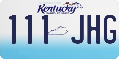 KY license plate 111JHG