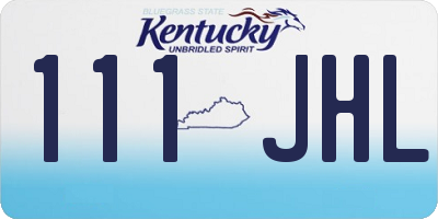 KY license plate 111JHL