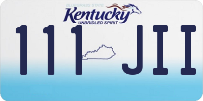 KY license plate 111JII