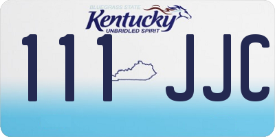 KY license plate 111JJC