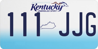 KY license plate 111JJG