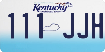 KY license plate 111JJH