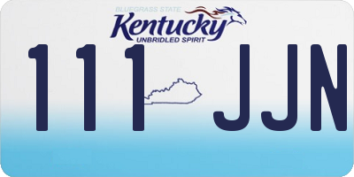 KY license plate 111JJN