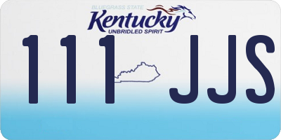 KY license plate 111JJS