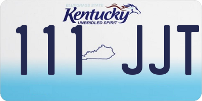 KY license plate 111JJT