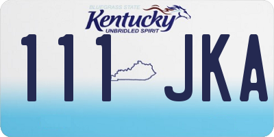 KY license plate 111JKA