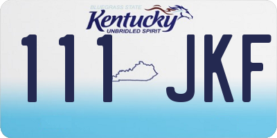 KY license plate 111JKF