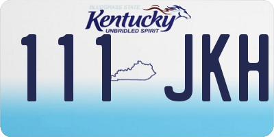 KY license plate 111JKH