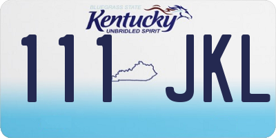 KY license plate 111JKL