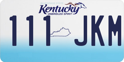 KY license plate 111JKM