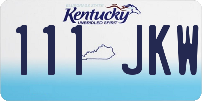 KY license plate 111JKW