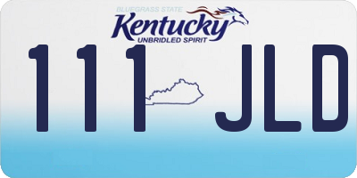 KY license plate 111JLD