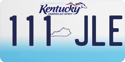 KY license plate 111JLE