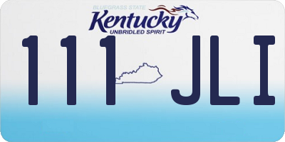 KY license plate 111JLI