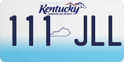 KY license plate 111JLL