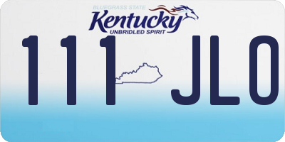 KY license plate 111JLO