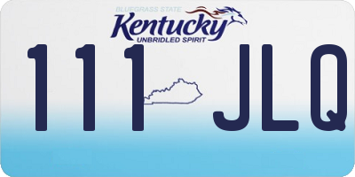 KY license plate 111JLQ