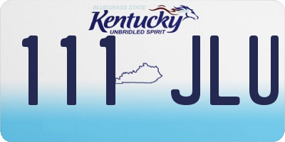 KY license plate 111JLU