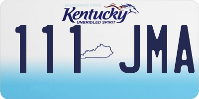 KY license plate 111JMA