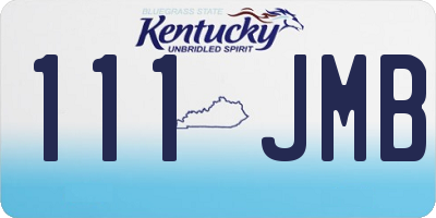 KY license plate 111JMB