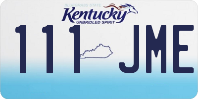 KY license plate 111JME