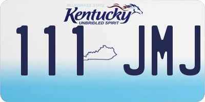 KY license plate 111JMJ