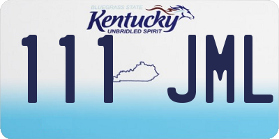 KY license plate 111JML