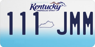 KY license plate 111JMM
