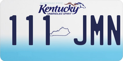 KY license plate 111JMN