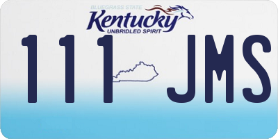 KY license plate 111JMS