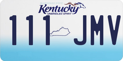 KY license plate 111JMV