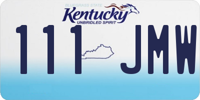 KY license plate 111JMW