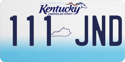 KY license plate 111JND