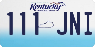 KY license plate 111JNI