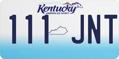 KY license plate 111JNT