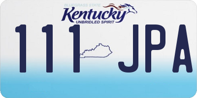 KY license plate 111JPA