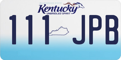 KY license plate 111JPB