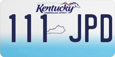 KY license plate 111JPD