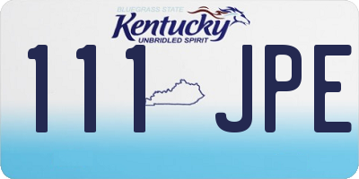 KY license plate 111JPE