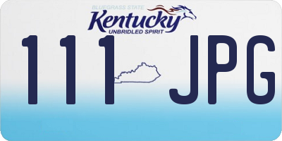 KY license plate 111JPG