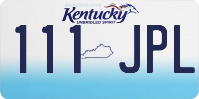 KY license plate 111JPL