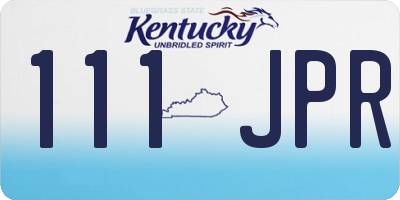 KY license plate 111JPR