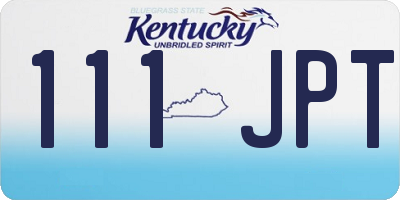 KY license plate 111JPT