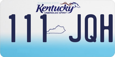 KY license plate 111JQH
