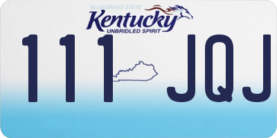 KY license plate 111JQJ