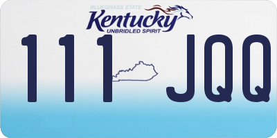 KY license plate 111JQQ