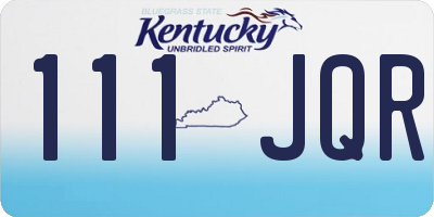 KY license plate 111JQR