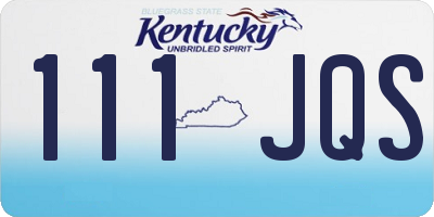 KY license plate 111JQS
